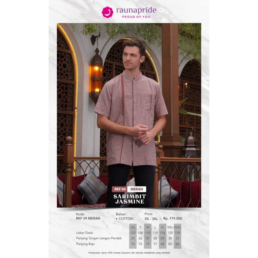 Koko RKF 09 by Rauna / Baju Koko Dewasa / Koko Kekinan / Baju Koko Kondangan / Atasan Pria Muslim