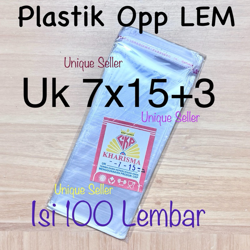 Plastik Opp Roti Sendok Garpu (SEAL/LEM) 7x15 cm isi 100 / Kantong Plastik Opp Kerupuk Seal 7x15cm /