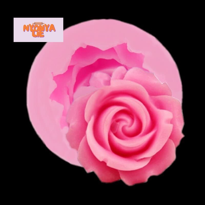 CSP36 Cetakan Silikon Mould Bunga Mawar Coklat Gula Cake Garnish Gump