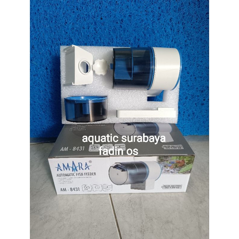 MESIN PAKAN IKAN OTOMATIS AMARA AM 8431 AUTO FREEDER FOOD TIMER