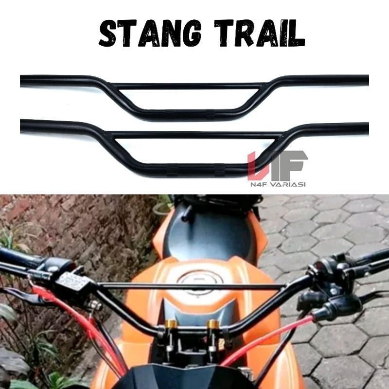 Paket Dudukan Stang Racing Trondol Matic Dan Bebek Yamaha Honda Suzuki Plus Stang Trail