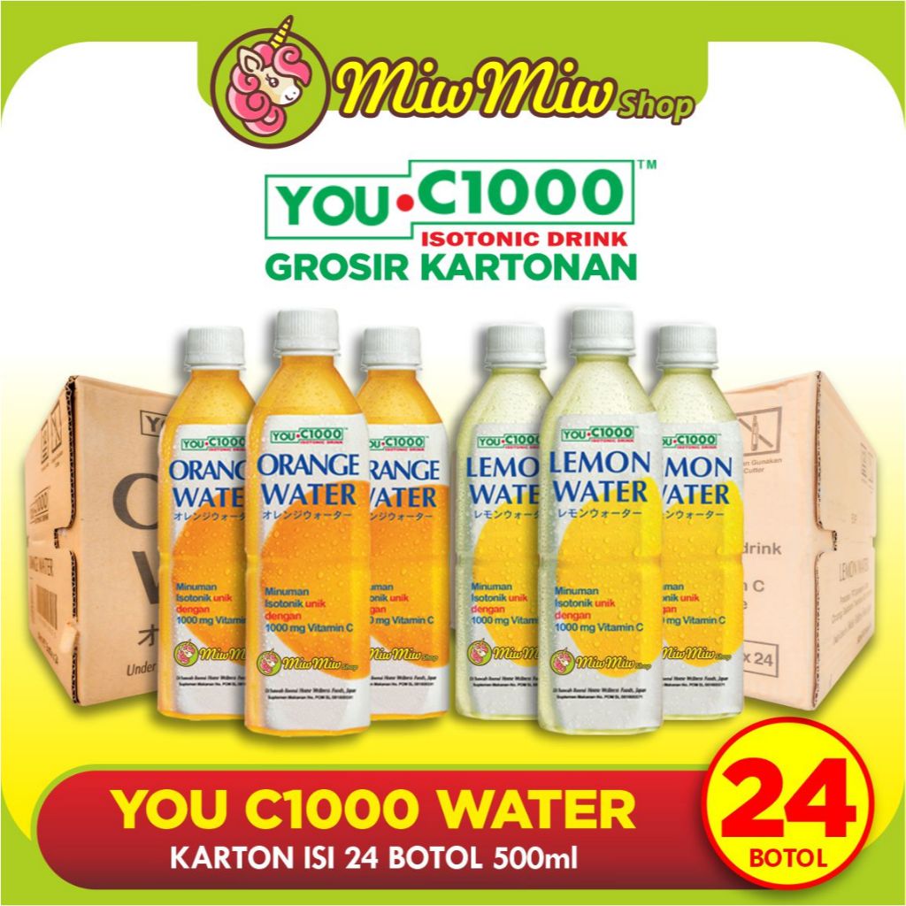 

YOU C1000 500 ml ORANGE WATER & LEMON WATER (UC 1000 Vitamin C - Botol Plastik)