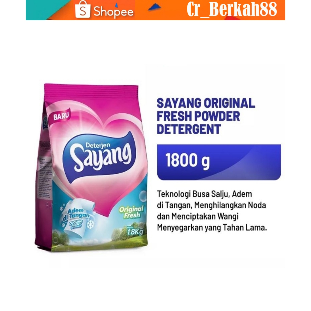 deterjen bubuk sayang 1.8 kg promo