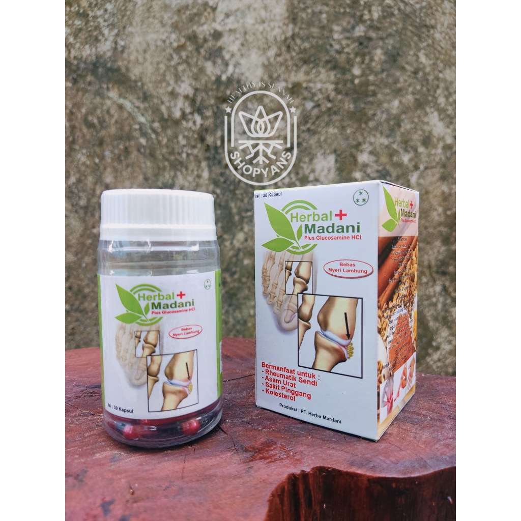 herba madani plus glucosamine herbal madani 30 kapsul asli