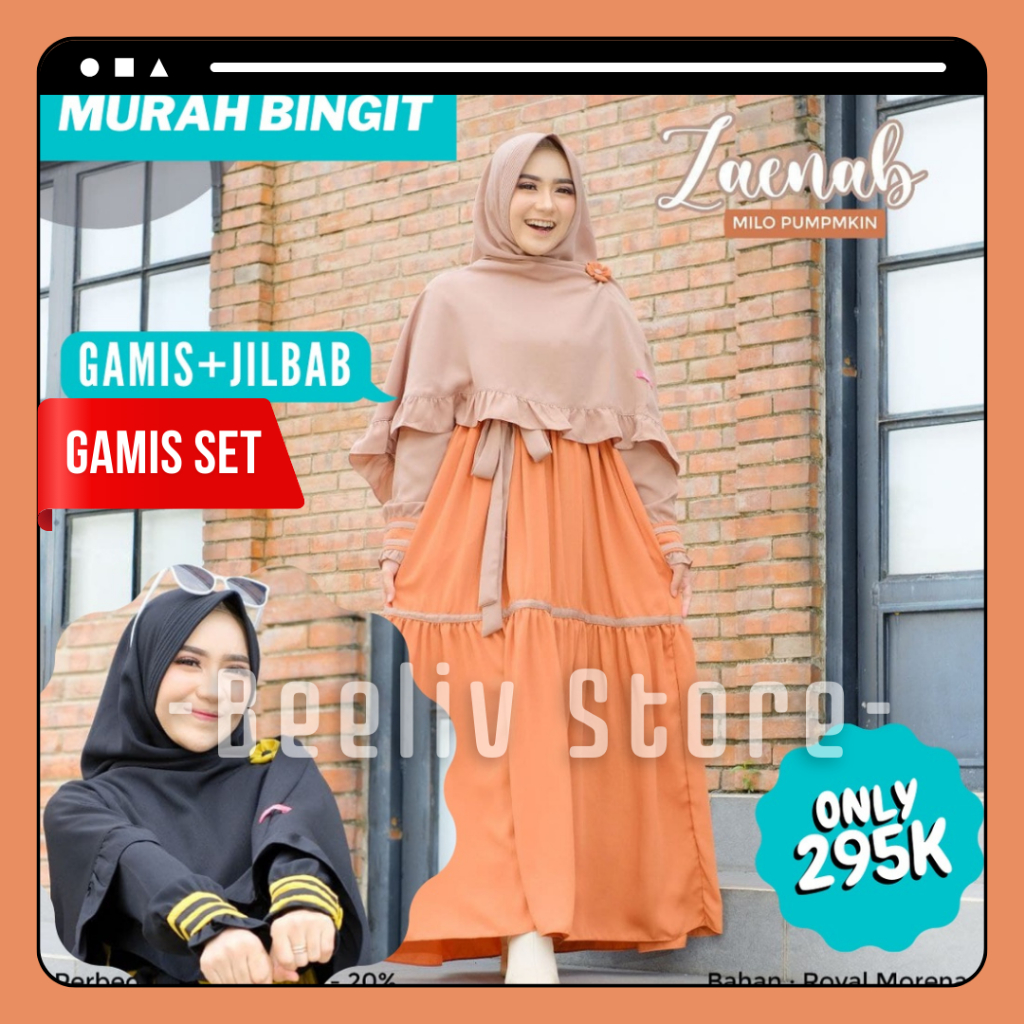 Gamis Set Hijab Zaenab by Saima Hijab