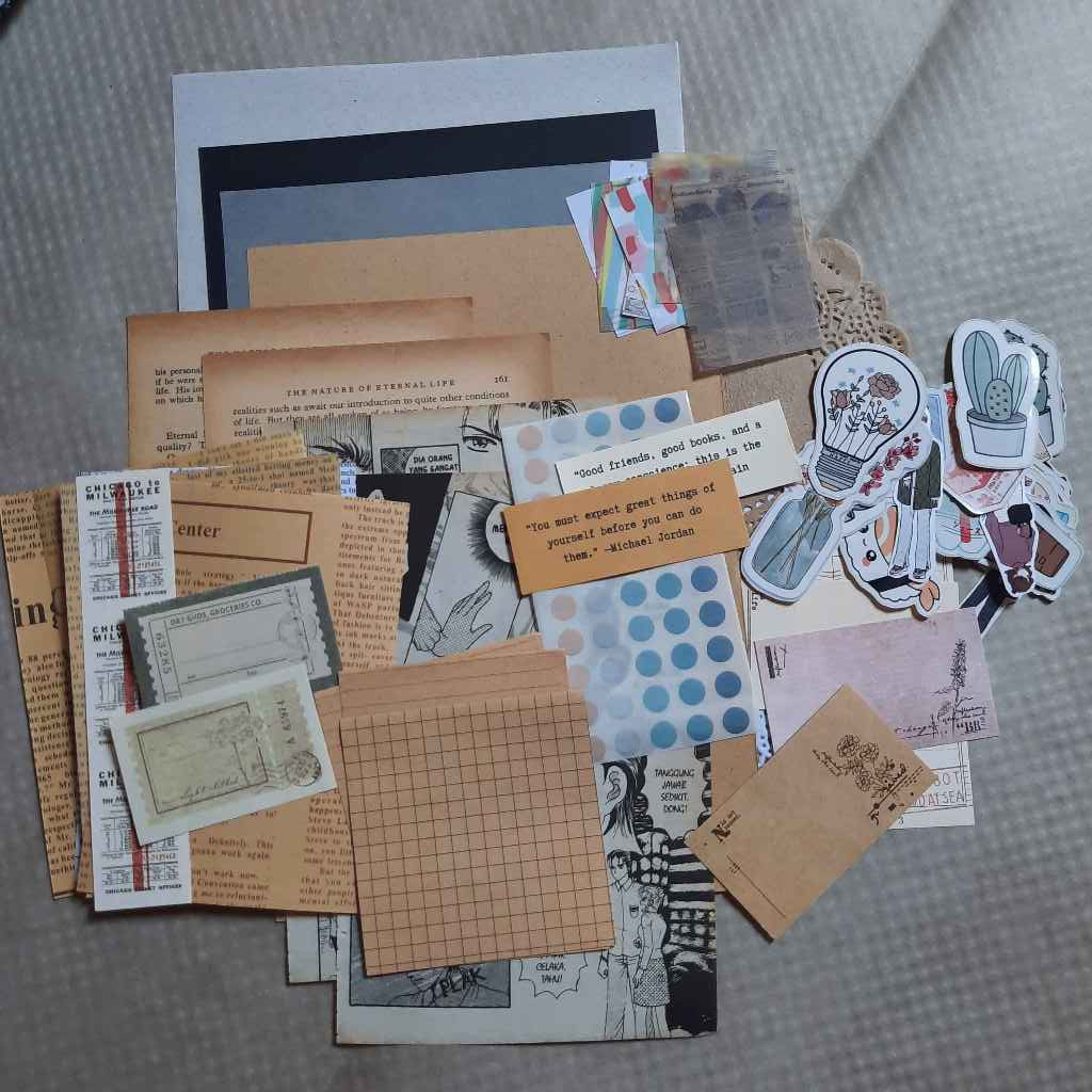 

Paket Lengkap Journal Kit 75+ Scrapbook Journaling