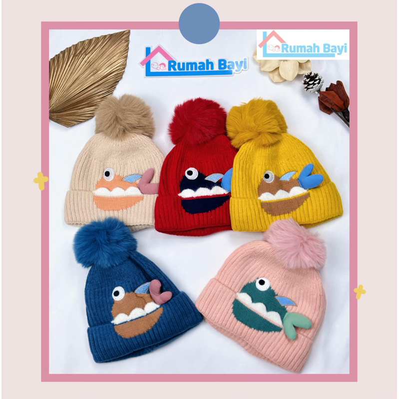 Topi Kupluk Rajut Bayi Jambul YN4
