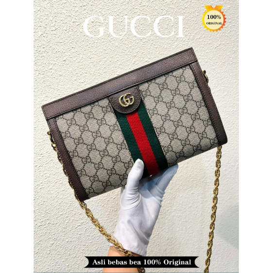 GUCCI Tas bahu kecil seri Ophidia GG Kanvas GG Agung Tas Selempang & Bahu Wanita Bag 503877