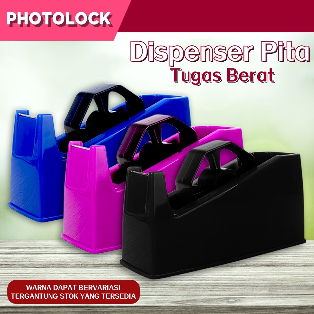 

Dispenser Pita Tugas Berat (Warna Acak) Heavy Duty Tape Dispenser