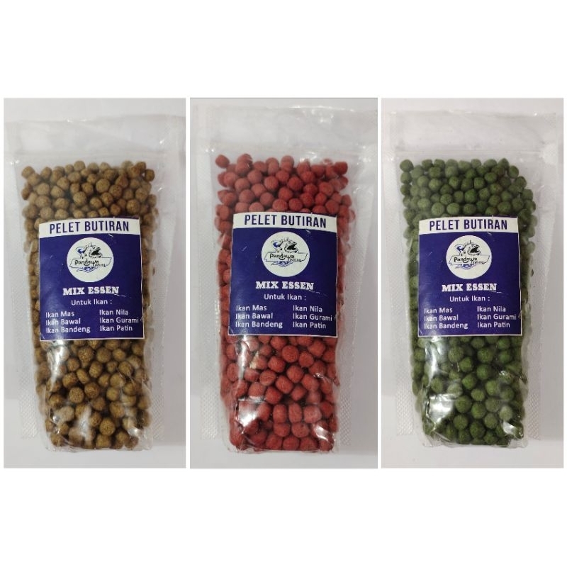 Pandawa Pelet Butiran Mix Essen Siap Pakai Umpan Ikan Bandeng Tombro Patin Gurame Nila