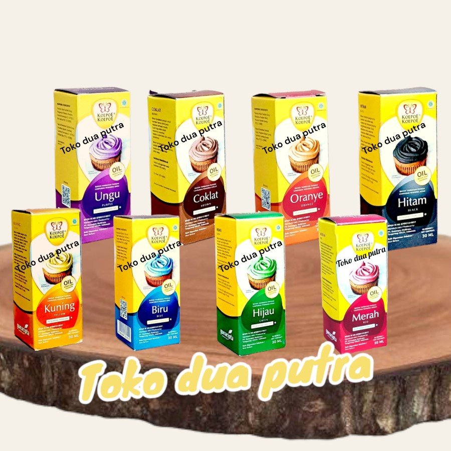 

Pewarna Oil Based Food Koepoe koepoe 30 Ml / pcs Pilih Varian warna based minyak pilih warna