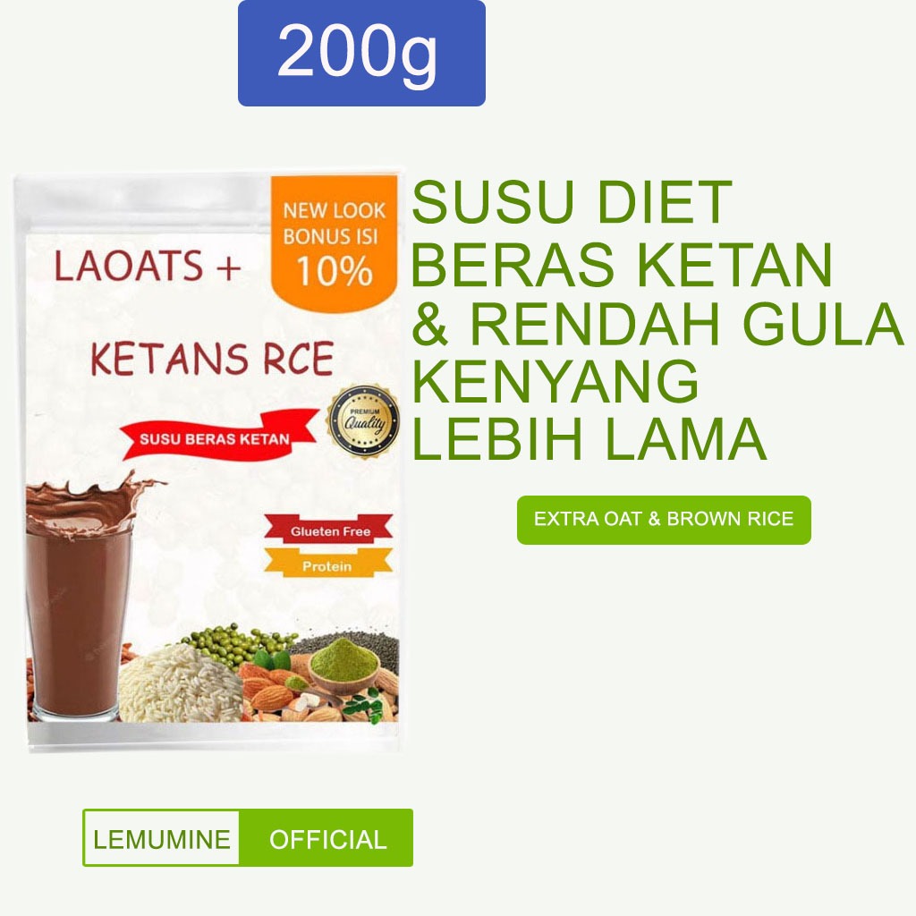 

Beras ketan Hitam penurun berat badan susu pelangsing badan minuman diet sehat rendah kalori Laoats
