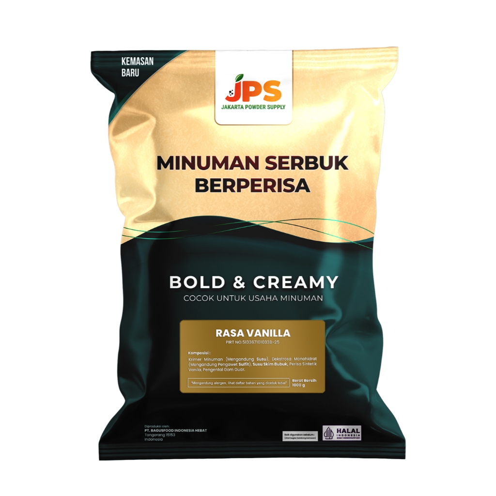 

Powder Drink JPS Bubuk Minuman Rasa VANILLA ORIGINAL PLAIN 1Kg