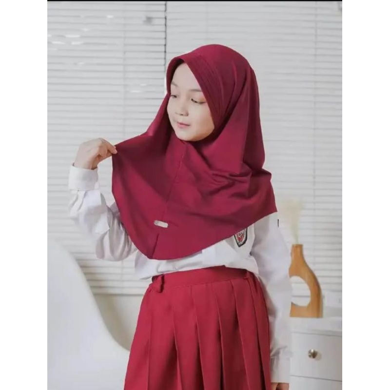 jilbab anak SD/hijab anak SD basic anak/ kerudung anak sekolah SD/