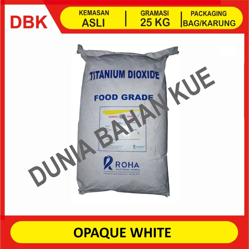 

OPAQUE WHITE - 1 BAG 25 KG / PEMUTIH MAKANAN FOOD GRADE