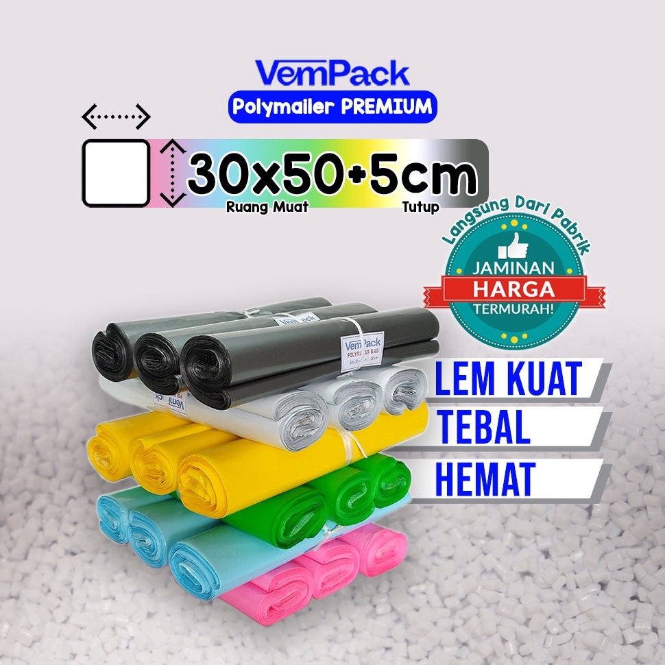 

KODE E32T Polymailer PREMIUM 3x5 CM 6 Micron PE Glossy Plastik Packing Online Shop Tebal Anti Sobek Grosir Termurah