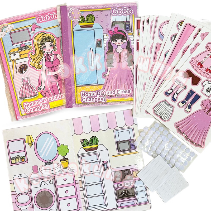 ( LLM ) COCO AND BARBIE Fashion Diary Busy Book Ganti Baju Buku BP BP an Anak Perempuan