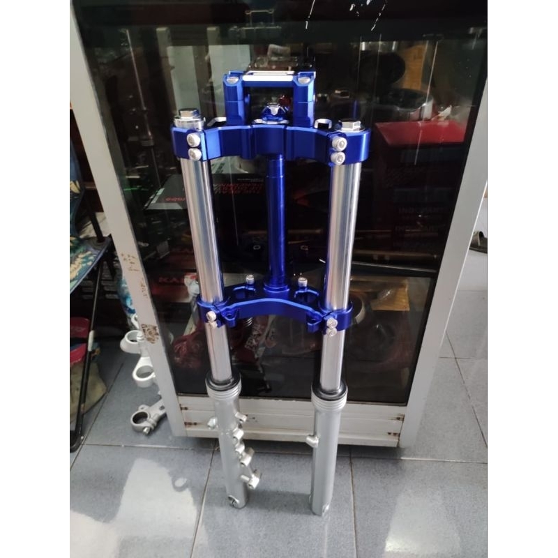 skok ninja segitiga gorilla CNC anodize biru pnp honda
