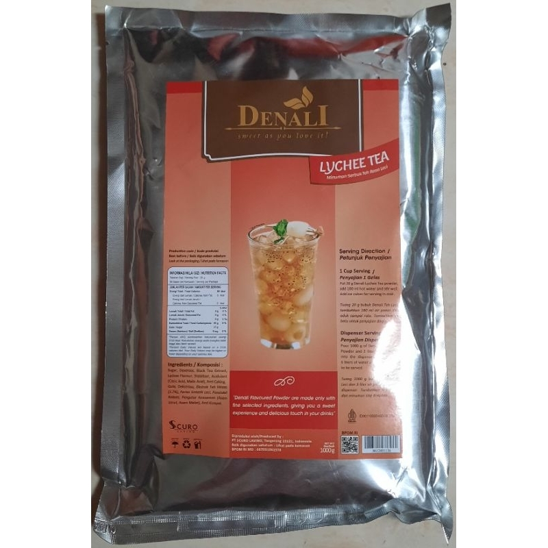 

Denali / DenalI LYCHEE TEA 1000 gram / 1 kg ( minuman serbuk teh rasa leci )