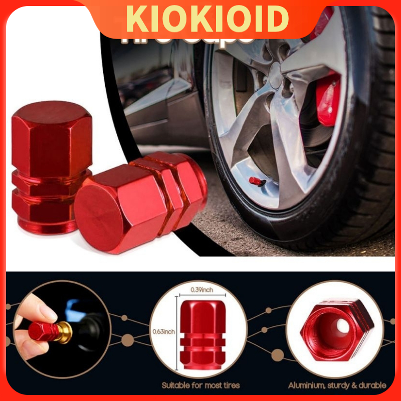 4pcs Tutup Pentil Sepeda Ban Biasa Motor/Tutup Pentil Ban Mobil/Pompa Roda Posh Mtb Lipat Aluminium/