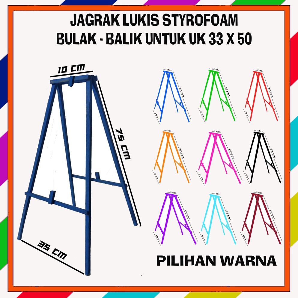 

KODE M73X Stand Meja Jagrak Lukis Untuk Styrofoam uk 33 x 5