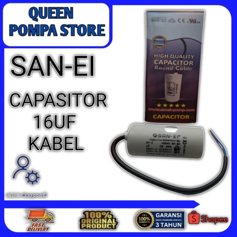 CAPASITOR 16UF CAPASITOR KHUSUS POMPA AIR JET PUMP POMPA AIR SUMUR DALAM BISA UNTUK SEMUA JENIS DAN 
