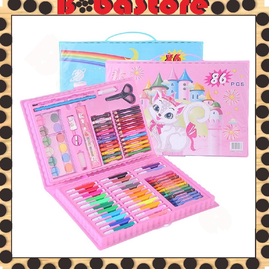 

KODE E42E Bobastore Krayon Set Koper 86Pcs In 1 Alat Lukis Lengkap Crayon Full Set Kualitas Impor S56