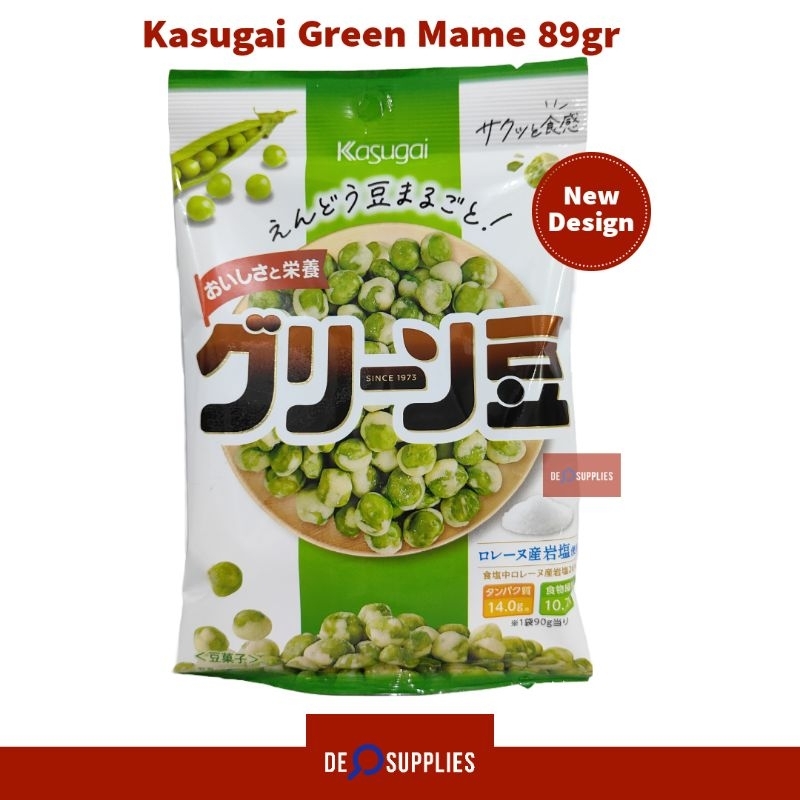 

KASUGAI Green Mame 89g - Kacang Polong Tepung Roasted Green Peas Japan