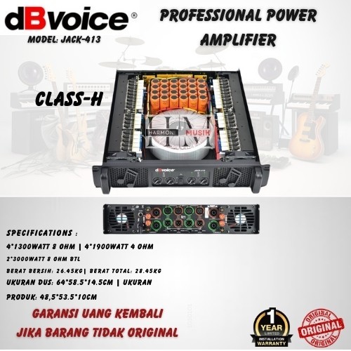 Power dB Voice JACK 413 Original Amplifier dBVOICE 4 Channel Class H