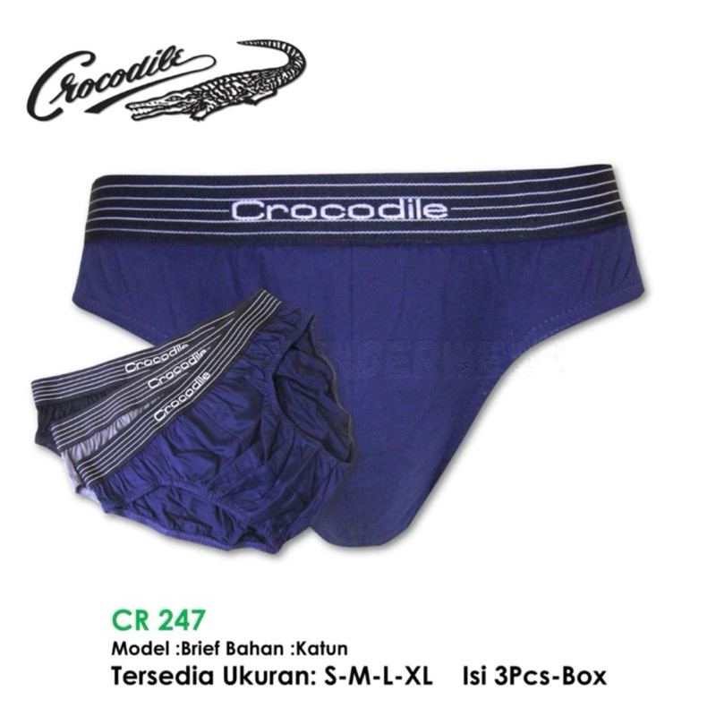 ISI 3 PCS CELANA DALAM PRIA CROCODILE 521-247 size (S-M-L-XL-XXL-XXXL)