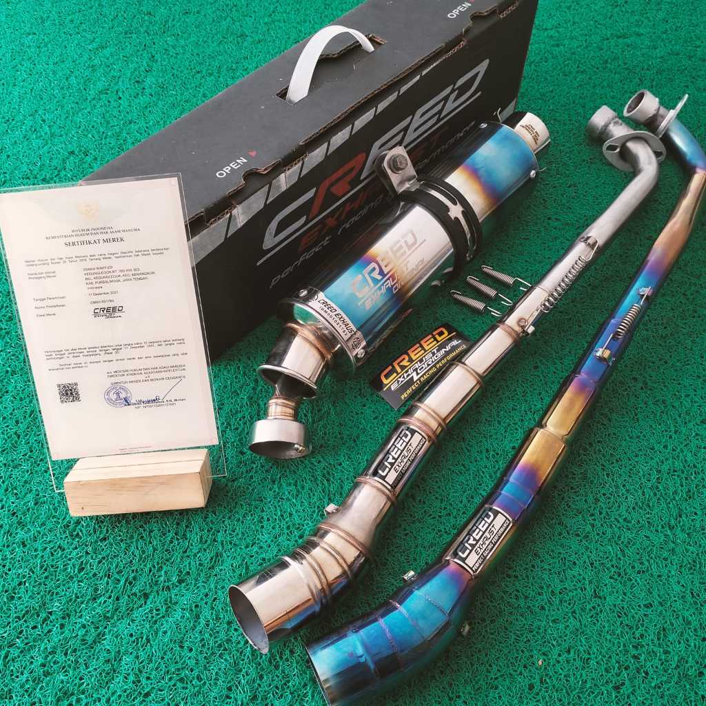 Original 100% Knalpot Racing Creed Exhaust Suara NGEBAS Adem PNP Supra 100/110/125 Jupiter Z/Z1 Vega