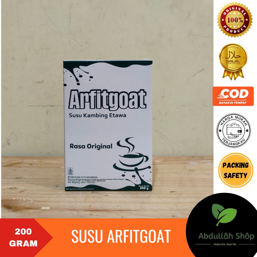 

Arfitgoat Susu Kambing Etawa Bubuk 100% Original Murni 200 gram Baik Untuk Tulang dan Pernapasan