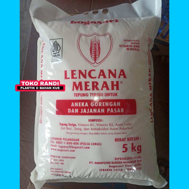 

Tepung Terigu Lencana Merah Bogasari [5kg]