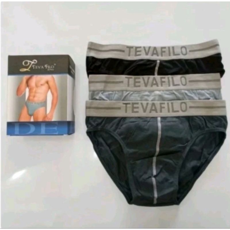 TEVA FILO ,Celana Dalam  pria teva filo 304 ,1 kotak isi 3pcs