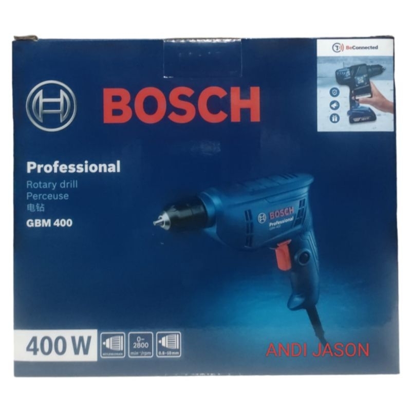 BOR BOSCH10MM 400 WATT  GBM 400 BOR BESI DAN KAYU BOSCH GBM400