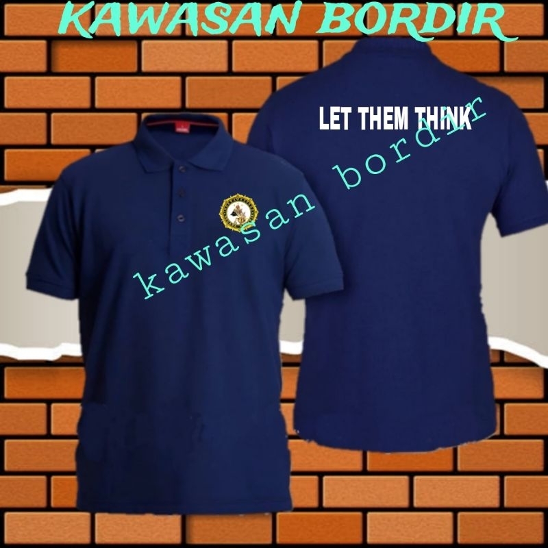 Terbaru polo shirt intelkam kaos intelkam baju intelkam LET THEM THINK full bordir..