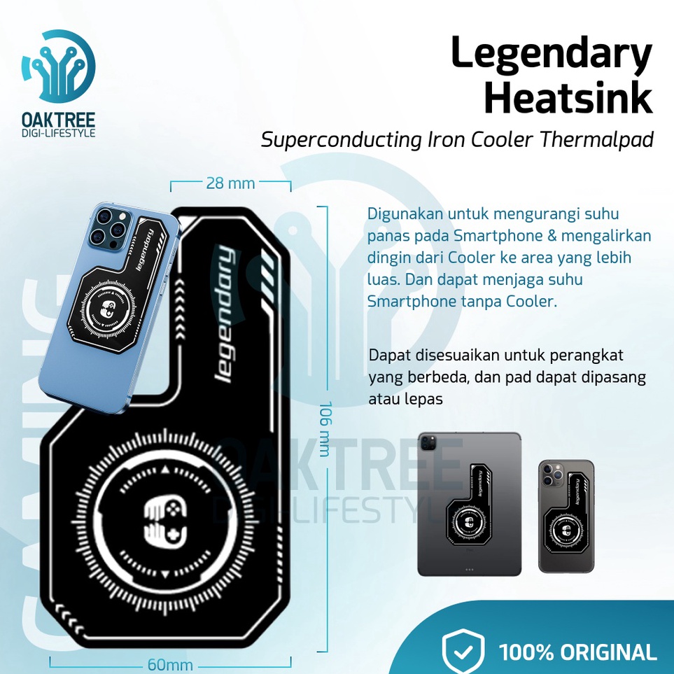 Legendary Heatsink Aluminium Pad Pendingin HP