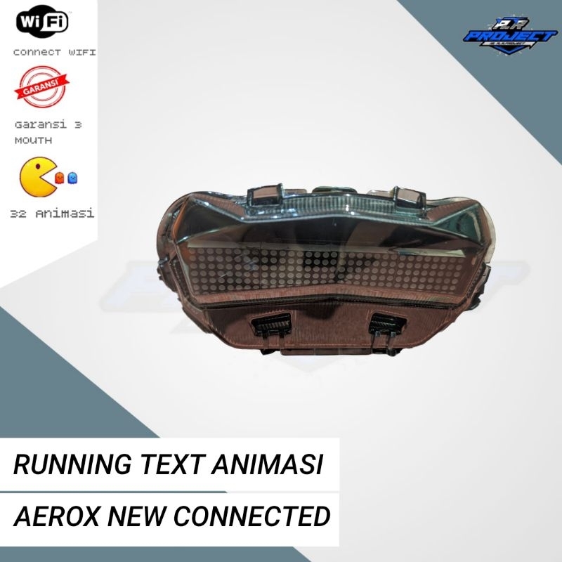 Lampu Stoplamp Running Text+Animasi Aerox New Connected Aerox Old