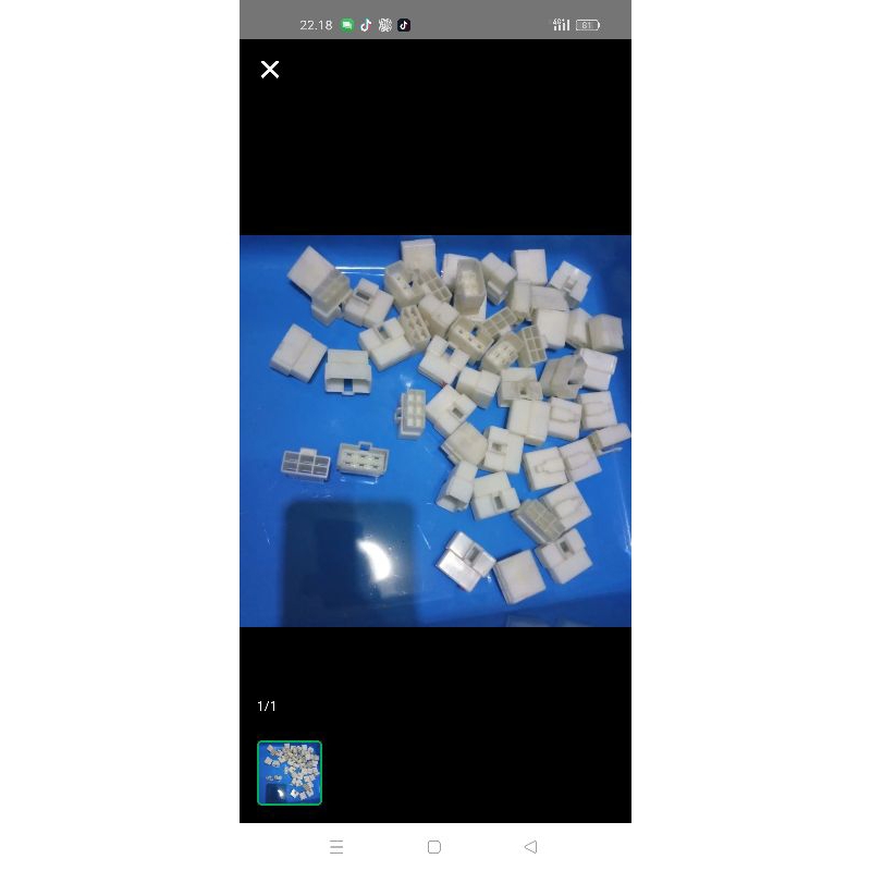 socket connector 6 pin besar agen grosir soket 6 pin plastik spt di foto