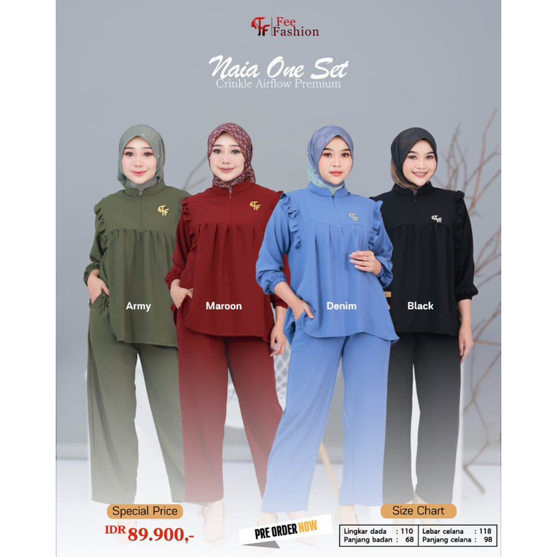 Fee Fashion - Setelan Wanita / One Set Wanita / Naia One Set Fee Fashion
