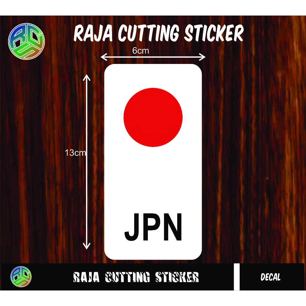 Murah stiker bendera Jepang untuk samping plat nomor. JDM banget gan Keren