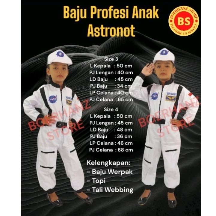 Baju Profesi Anak TK Astronot