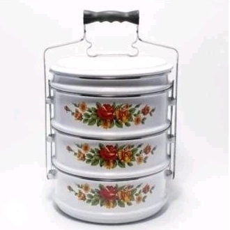 Rantang Tenong JUMBO 24 cm Susun 3,5 • Rantang Enamel Original MASPION 24 SUSUN 3,5