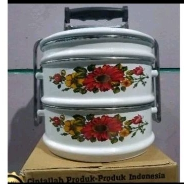 Rantang Enamel - Rantang Tenong 24 cm Susun 2,5 Maspion