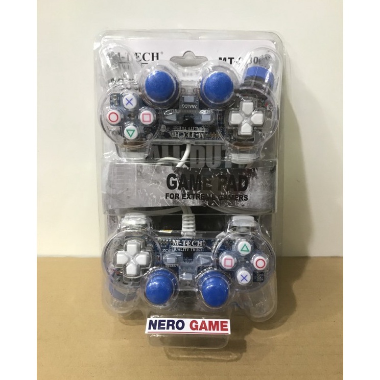 STIK STICK GAMEPAD USB PC LAPTOP DOUBLE TRANSPARAN TERMURAH