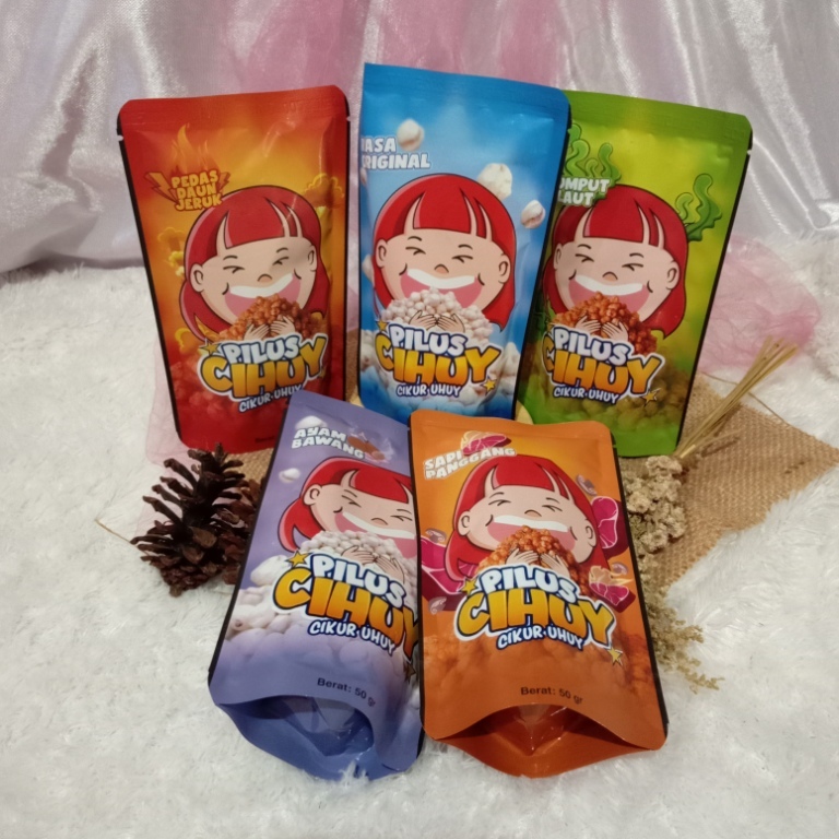 

Cemilan Cekelin Pilus Cihuy Snack Viral Cemilan Kekinian - 50 Gr