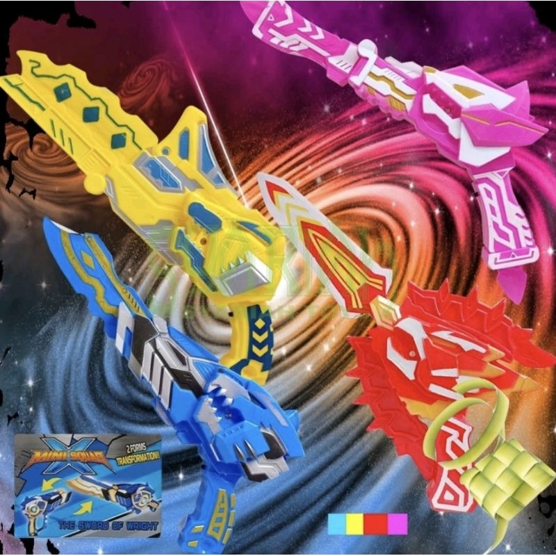 Senjata Mini Force Pedang Lipat Mini Force Senapan Mainan Robot Suara Pedang Sword