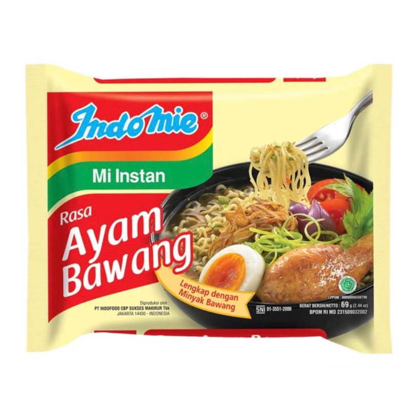 

Indomie Rebus Ayam Bawang Mie Instan 69 gram