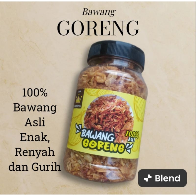 

Bawang Goreng Cap Mahkota 100% bawang asli, renyah, gurih dan halal