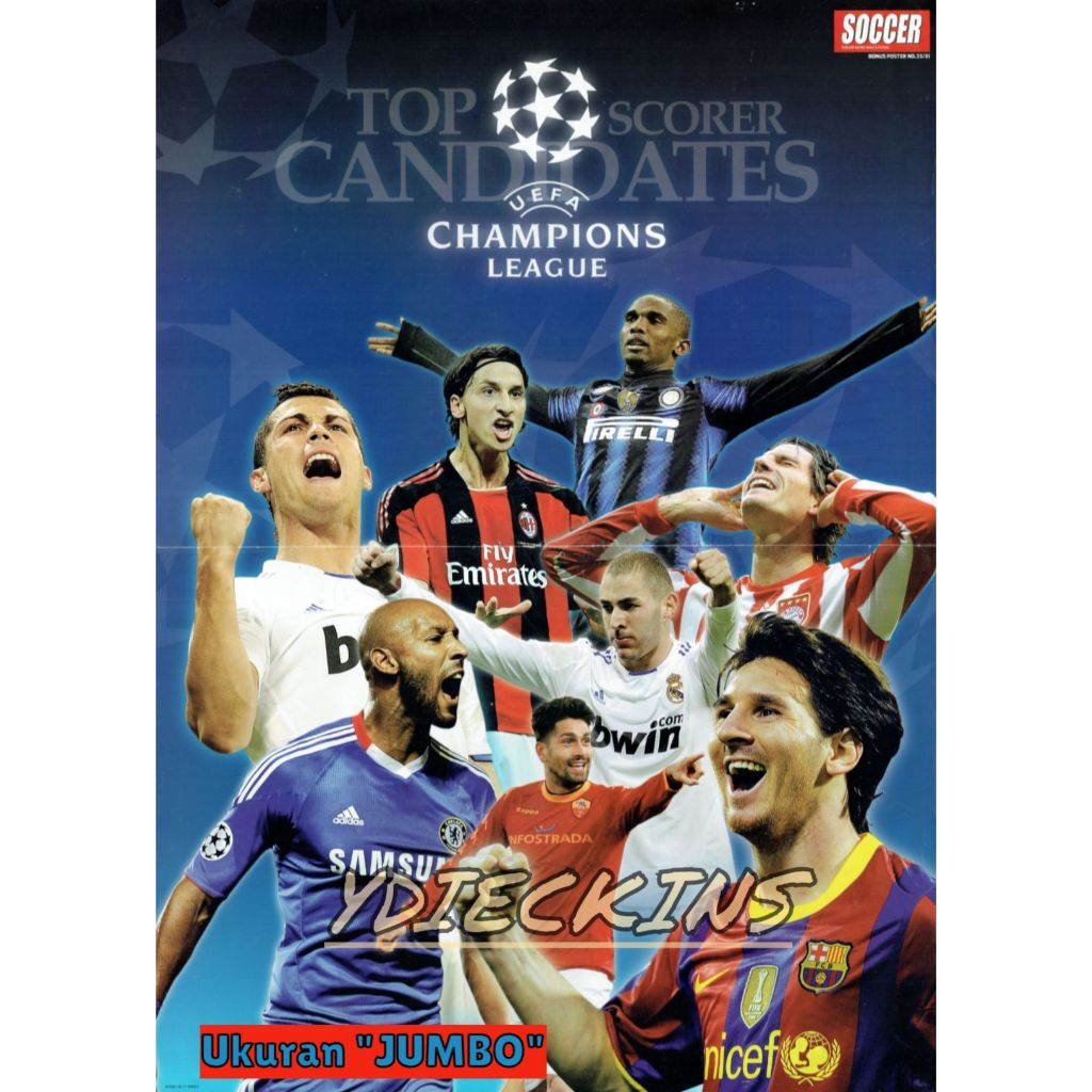 Koleksi Poster Bola Tabloid SOCCER "16 Besar Liga Champion 2010/2011" - Jumbo